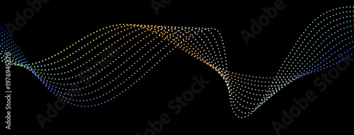 Abstract Dort on a Black background Dort art vector illustration lines created with blend tool