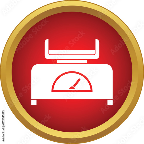 Kitchen scales with a dial and platform for measuring ingredients