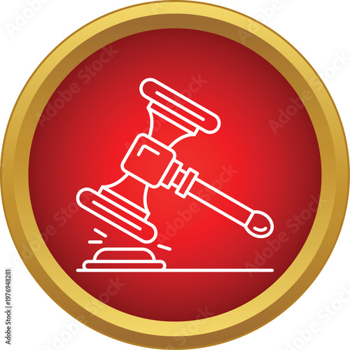 Gavel hitting a sound block, symbolizing law, justice, and authority