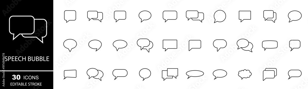 Fototapeta premium Speech bubble collection . Comment icon. Message bubbles icons. Cloud speech bubbles collection. Vector illustration