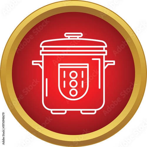 Multicooker icon representing modern kitchen cooking appliance