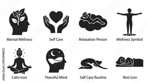 Self-Care Wellness Silhouettes