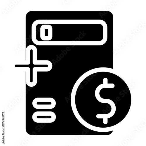 Accounting Vector Glyph Icon Design