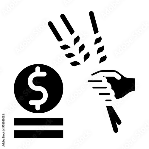 Commodity Trading Vector Glyph Icon Design