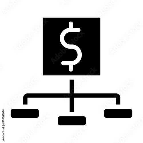 Cash Flow Management Vector Glyph Icon Design
