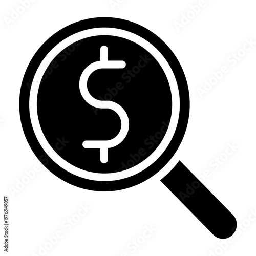 Financial Statements Analysis Vector Glyph Icon Design
