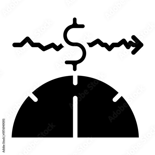 Economic Indicators Vector Glyph Icon Design