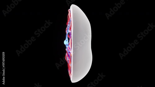 Human Urinary System Kidney Anatomy Animation Concept