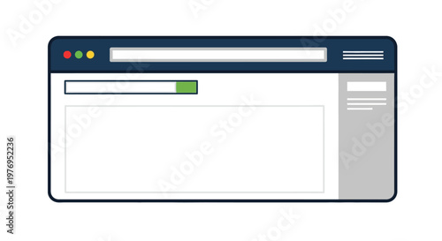 A simple web browser window with a loading bar on a plain white background.