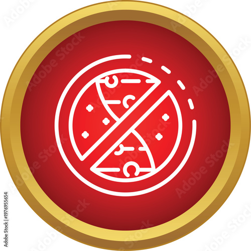Icon representing genetically modified organism prohibition for food and products