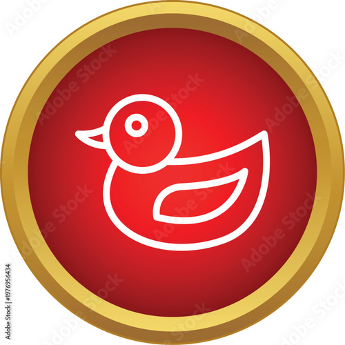 Rubber duck toy representing childhood and bath time activity