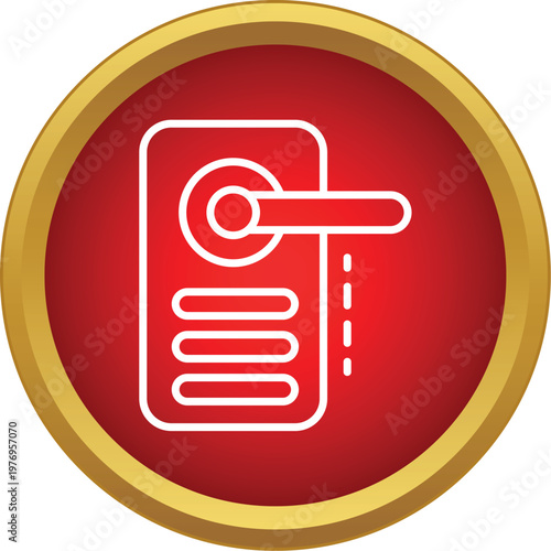 Electronic door lock icon representing modern keyless security and access control system