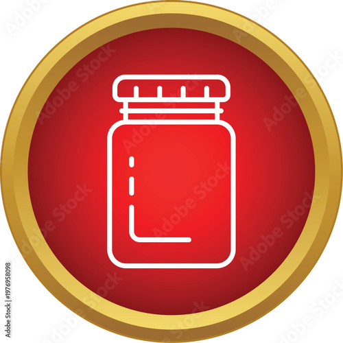 Glass jar icon symbolizing food preservation, storage, and homemade products