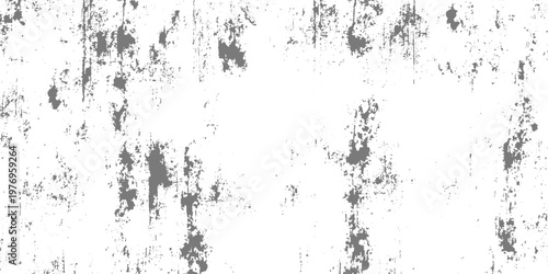 Black and white grunge texture, heavy grit and distressed stipple effect, sparse ink splatter on a stark white background and scratch wall design. minimalist abstract noise, grainy photocopy texture.