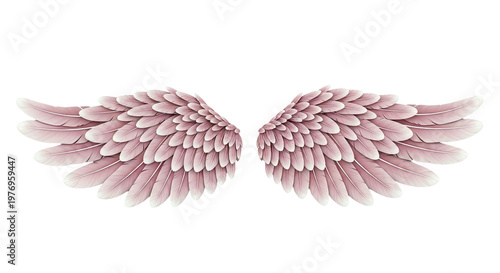 Soft Pink Angel Wings