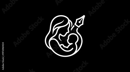 Motherhood And Writing Symbol