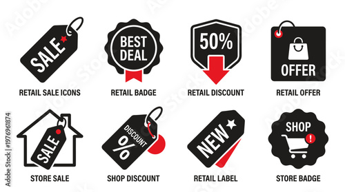 Vector Retail Sale & Discount Icons Collection