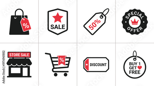 Vector Retail Sale & Discount Icons Collection