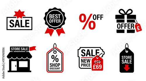 Vector Retail Sale & Discount Icons Collection
