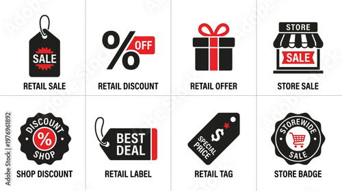 Vector Retail Sale & Discount Icons Collection
