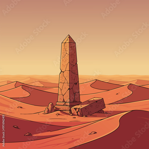 Ancient Desert Monument Stone Structure.