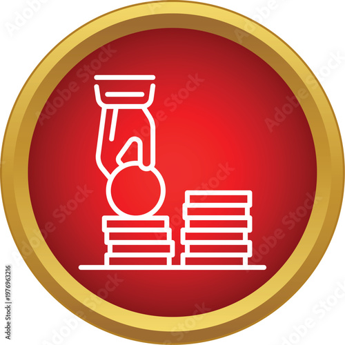 Hand placing a coin on a stack, representing saving money or making an investment