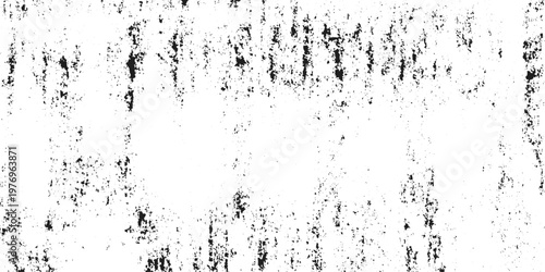 Black and white grunge texture, heavy grit and distressed stipple effect, sparse ink splatter on a stark white background and scratch wall design. minimalist abstract noise, grainy photocopy texture.