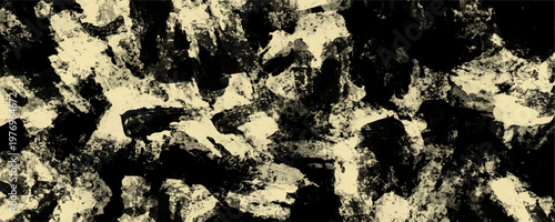 Dark black gold texture shows sophisticated paint brush stroke. This elegant pattern is an opulent branding asset.