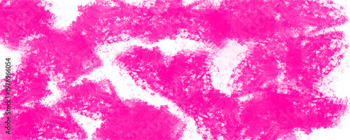 Bright pink textured sponge dabs with soft chalk-like transitions on white. This playful abstract vector design provides a cheerful and tactile background for trendy lifestyle branding.