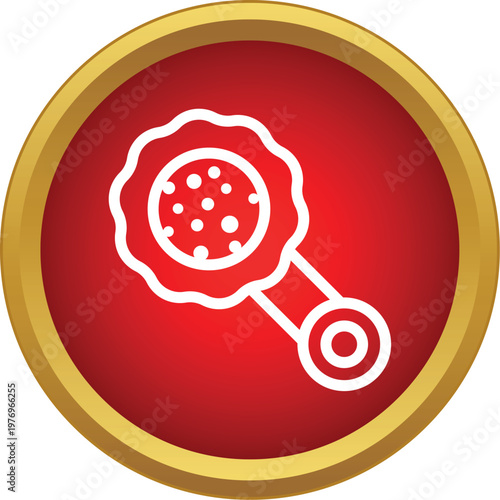 Baby rattle toy representing childhood, newborn essentials, and children's development