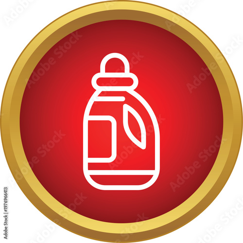 Laundry detergent bottle icon displaying cleaning and hygiene product
