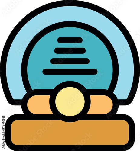 Patient lying down undergoing a magnetic resonance imaging scan inside an mri machine