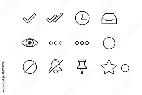 Typing pin status generation notification vector circle bell online delivered icon simple