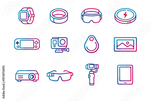 Bluetooth device simple handheld portable icon watch wireless vector ring generation image