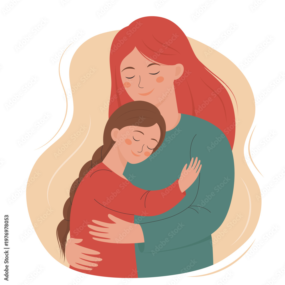 Obraz premium mother embracing her daughter