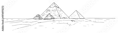 stilt lake house on wooden pillars by mountains monoline outline vector