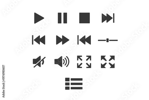 Forward collapse icons expand next icon pause vector speaker track previous control
