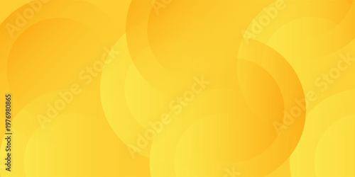 Abstract Yellow Background with Overlapping Circular Shapes and Soft Gradient Layers