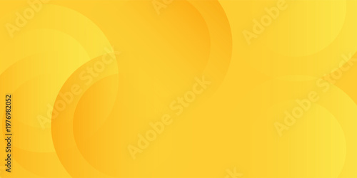 Abstract Yellow Background with Overlapping Circular Shapes and Soft Gradient Layers