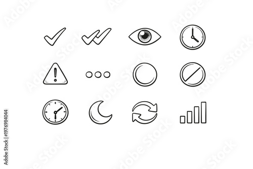 Arrows vector pending message status icon circle delivered typing icons connection disturb