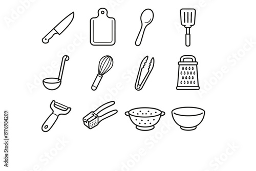 Chef spatula vector kitchen ladle cooking generation mixer image icon garlic simple