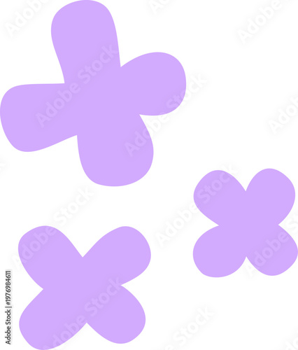 紫陽花の小花のイラスト