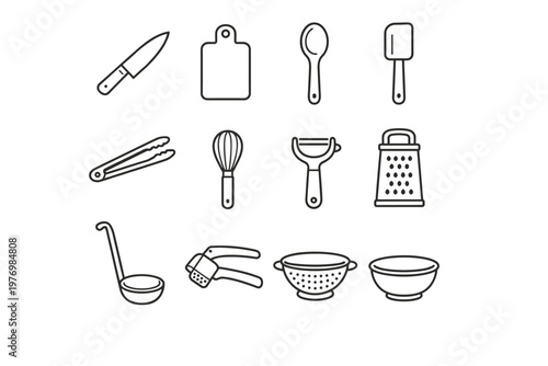 Icon colander image generation vector mixer mixing bowl shredder peeler blade kitchen