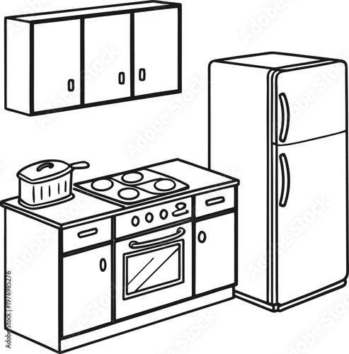 modern kitchen stove