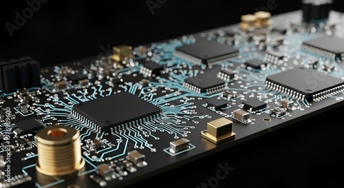 Closeup Circuit Board Electronic Components