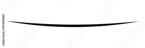Obraz na płótnie Hand drawn black swoosh stroke overline for calligraphy and highlight decoration, organic curved shape, brush stroke, creative line art