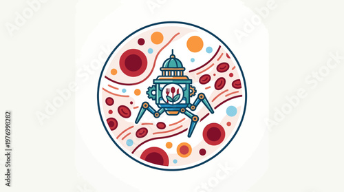 Medical Nanobot Within Bloodstream