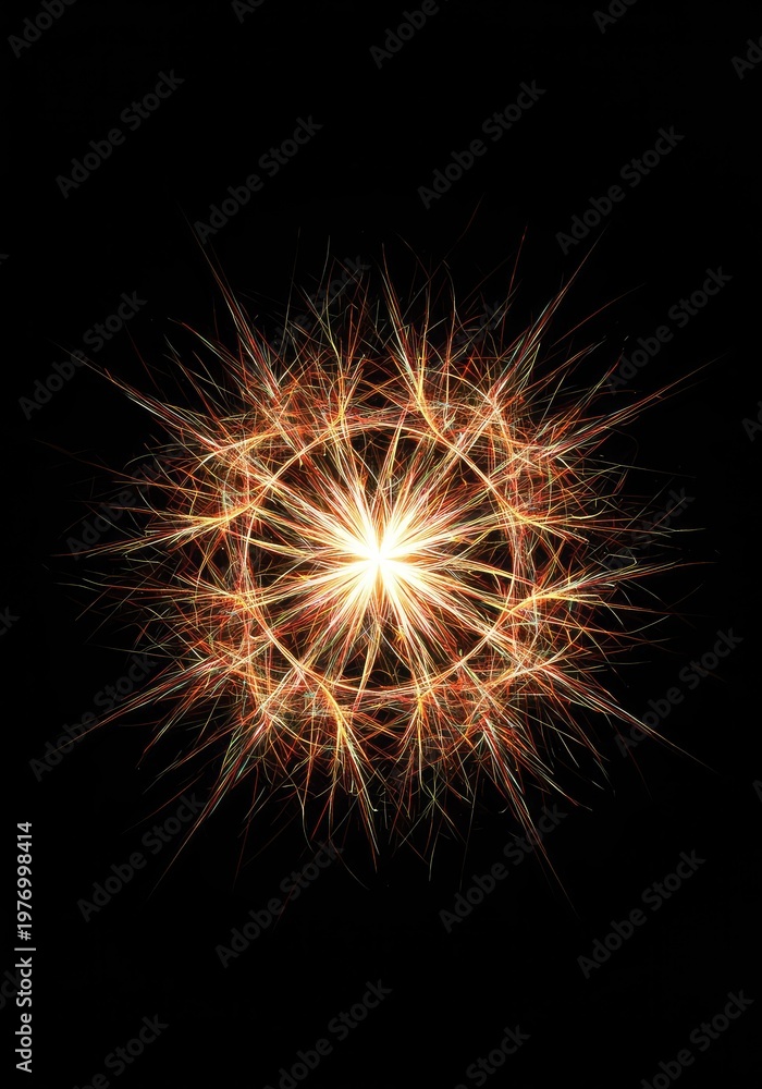 Fototapeta premium An abstract visualization of overlapping energy frequencies creating a complex, shimmering background pattern suggestive of deep vibrational resonance, acoustic, data, wave