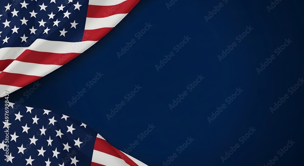 Fototapeta premium American flag waving a symbol of freedom and national pride