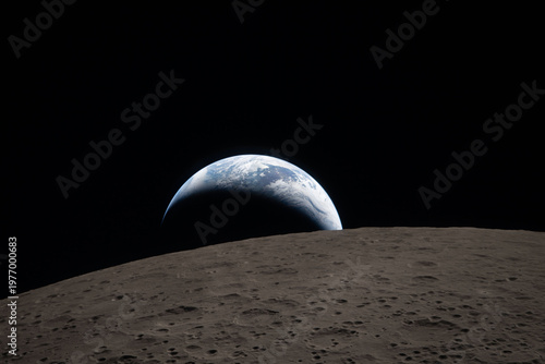 Earthset captured through the Orion spacecraft window, during the Artemis II crew’s flyby of the Moon. 